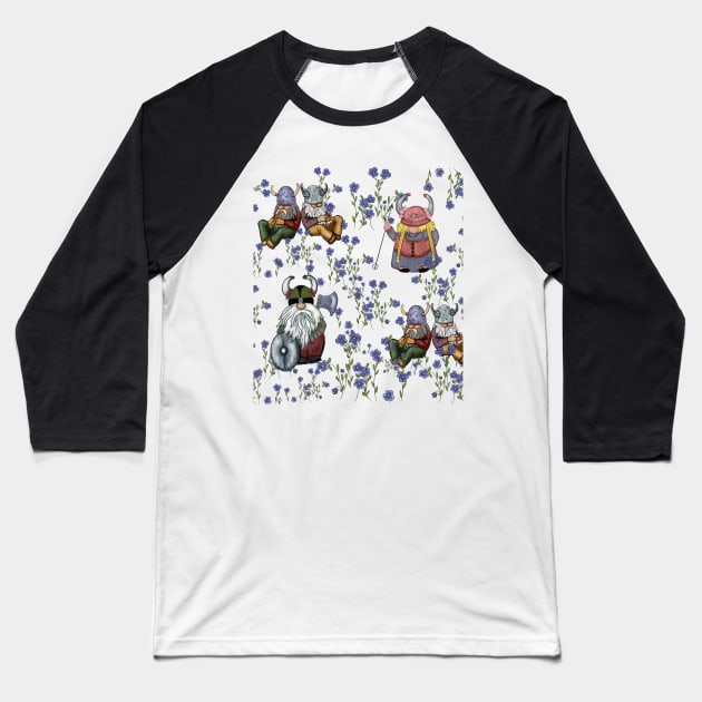 Viking Gnomes Baseball T-Shirt by Salzanos